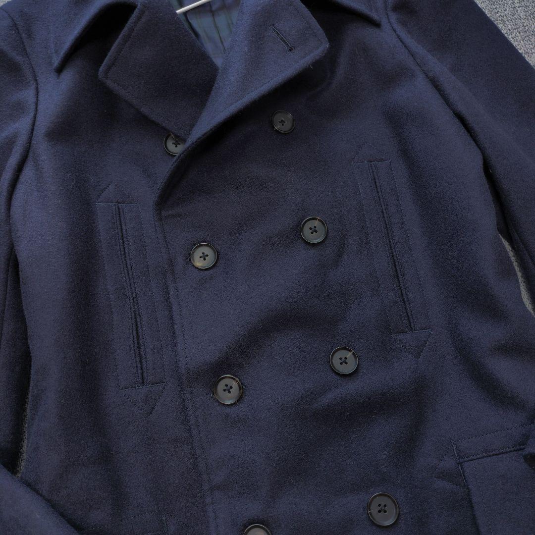 シップス　リングヂャケット　ダブルブレスト　ウールコート　着用感のない美品