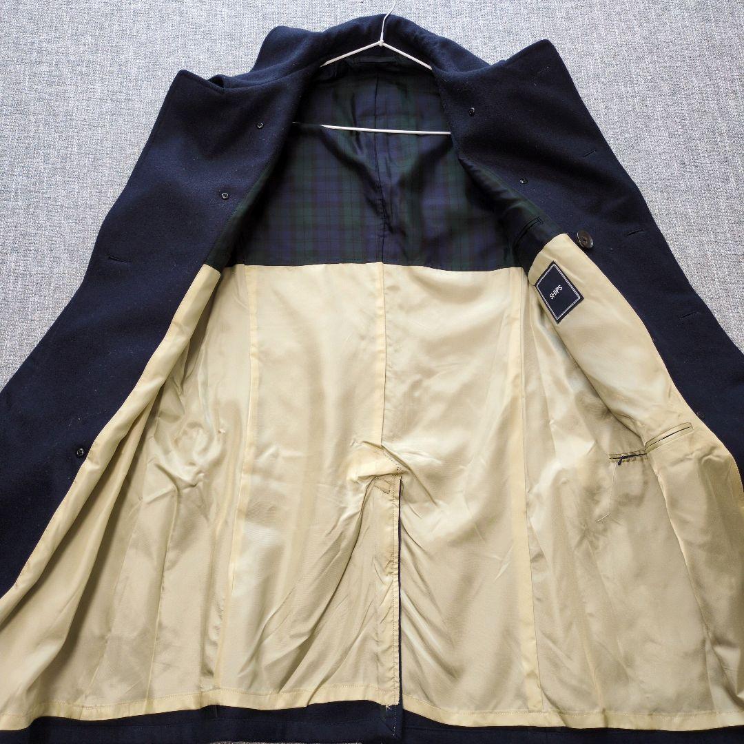 シップス　リングヂャケット　ダブルブレスト　ウールコート　着用感のない美品