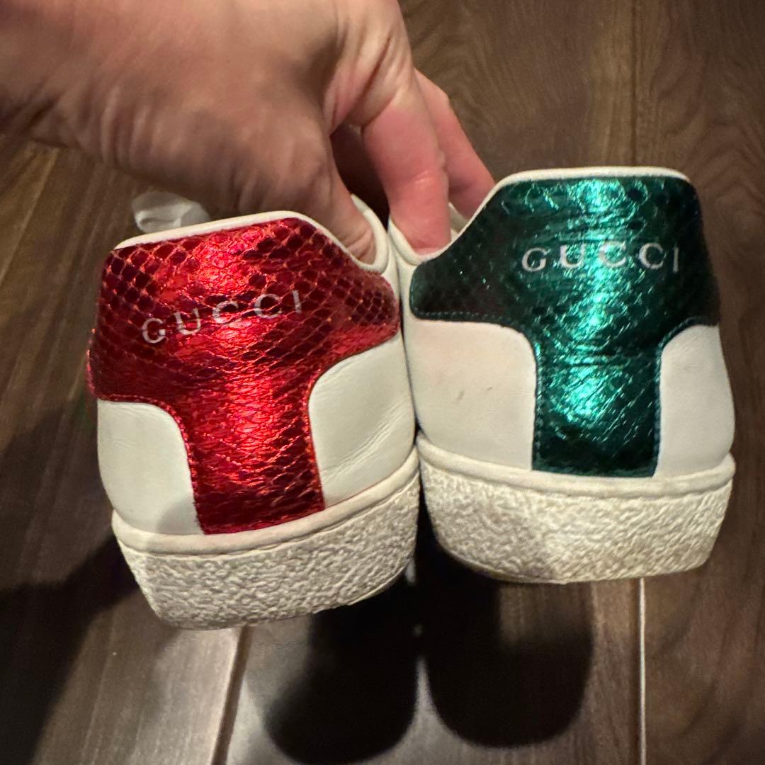 GUCCI ホワイトレザースニーカー 37