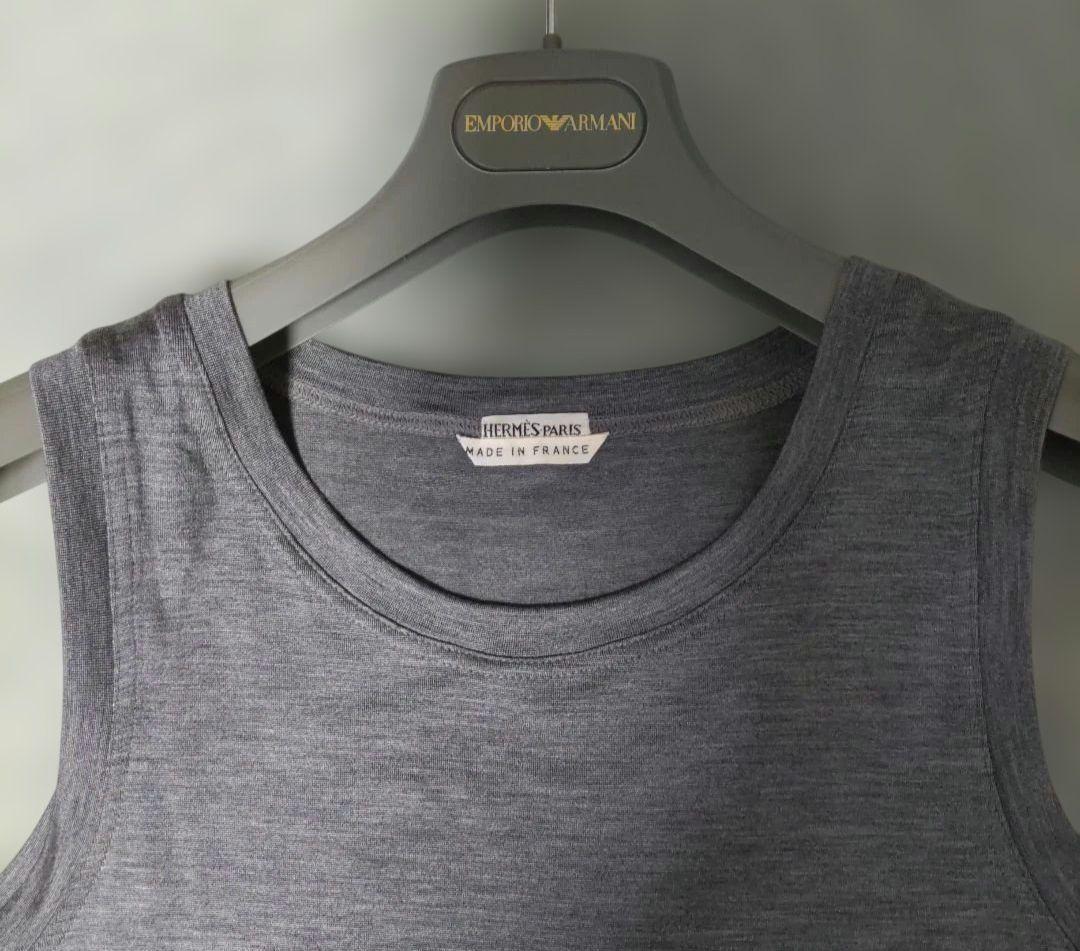 HERMES グレー タンクトップ
