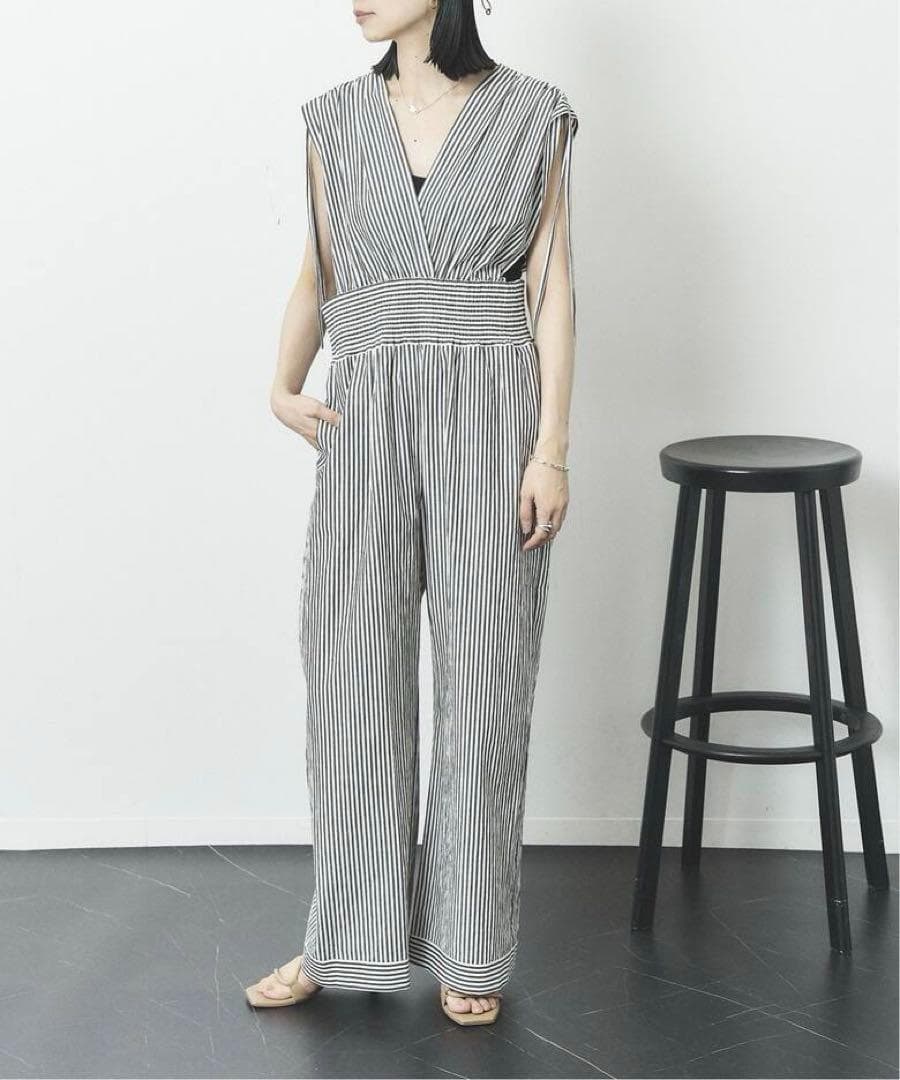 現行品✨23SS フィーニー STRIPE DUMP オールインワン2 38 M