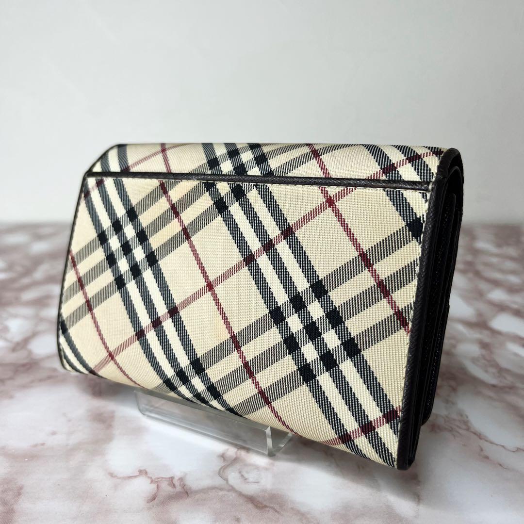 【極美品】BURBERRY チェック柄 二つ折り財布　折り財布60