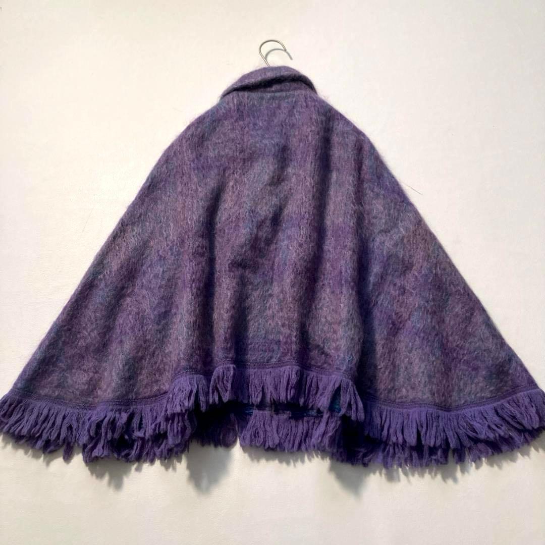 【希少ビンテージ】Ramnoch Designs　モヘアウールポンチョ 金ボタン