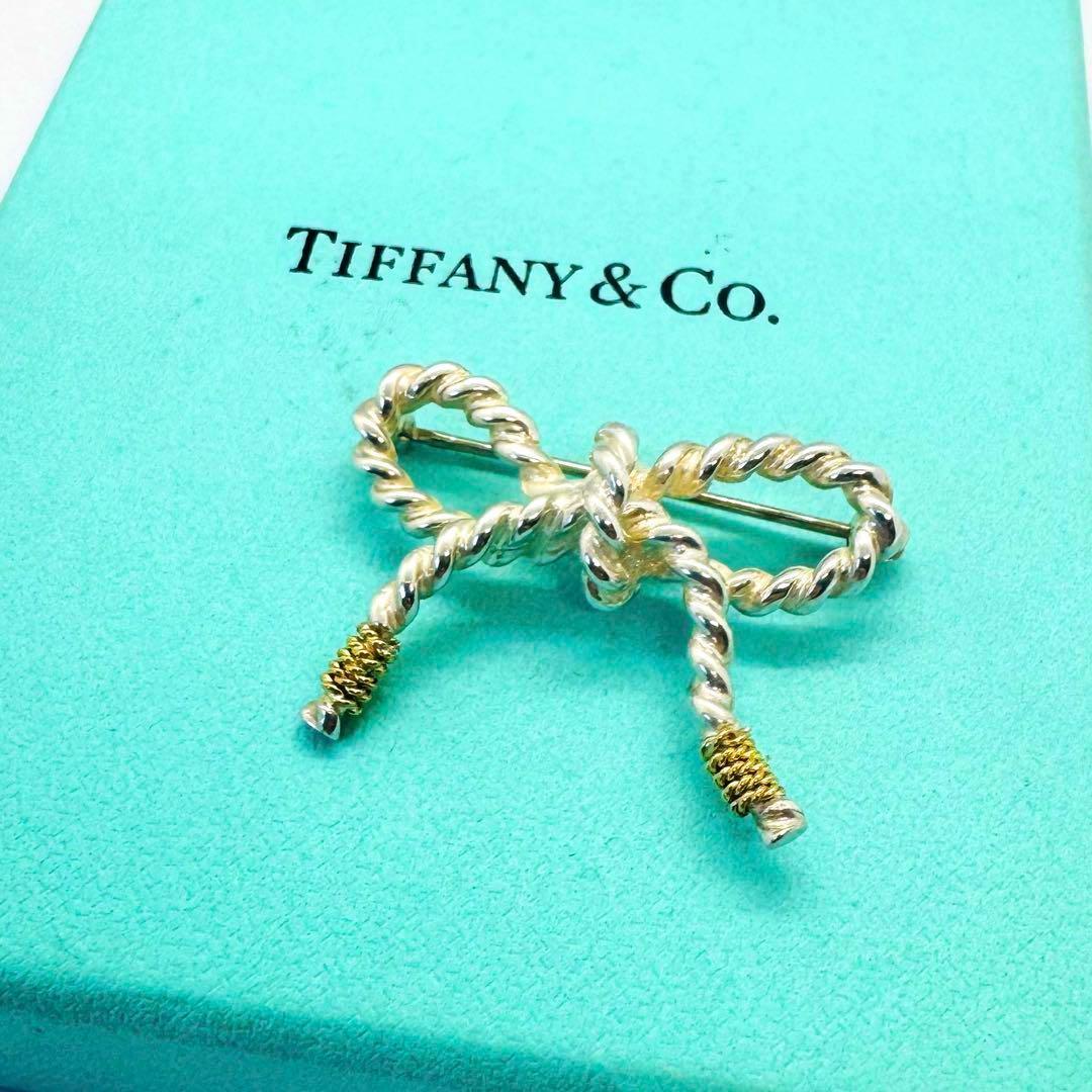 ティファニー　ネクタイピン　リボン　ゴールド　750 k18 925