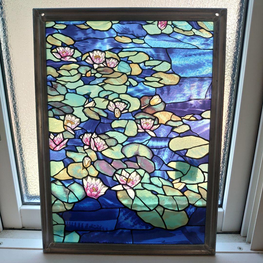 ステンドグラス　睡蓮の池　グラスマスターズ