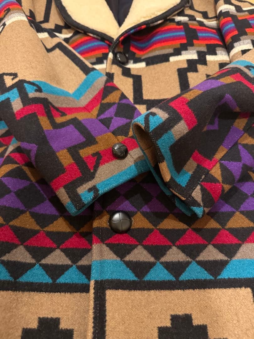 Pendleton 幾何学模様ウールコート サイズ40