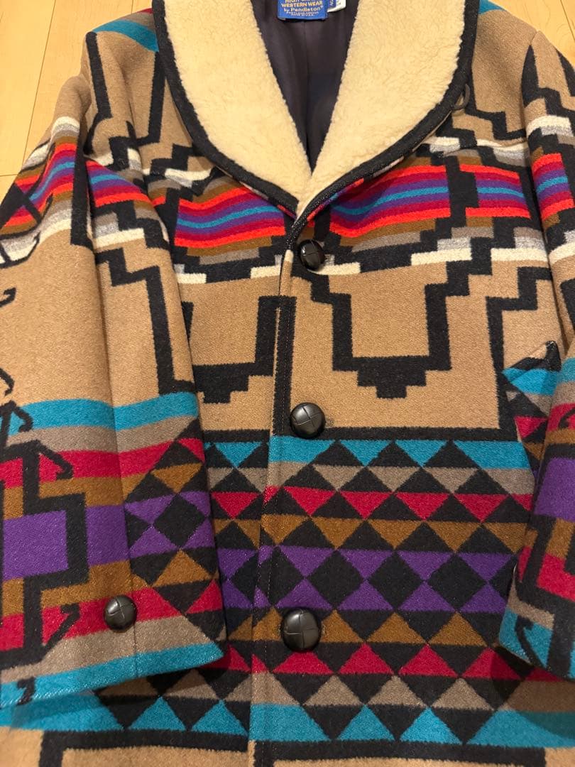 Pendleton 幾何学模様ウールコート サイズ40