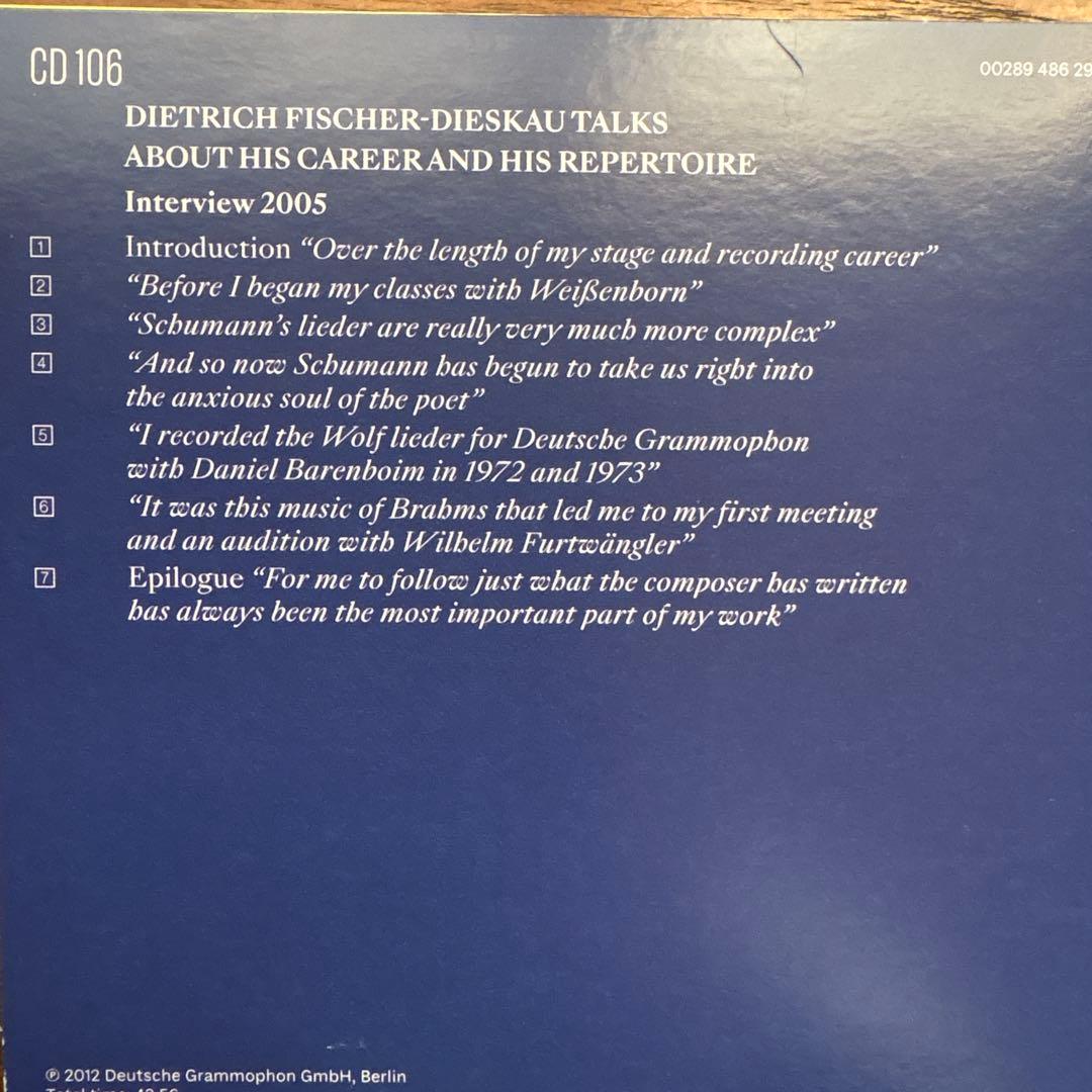 107CDフィッシャーディースカウDG歌曲録音全集