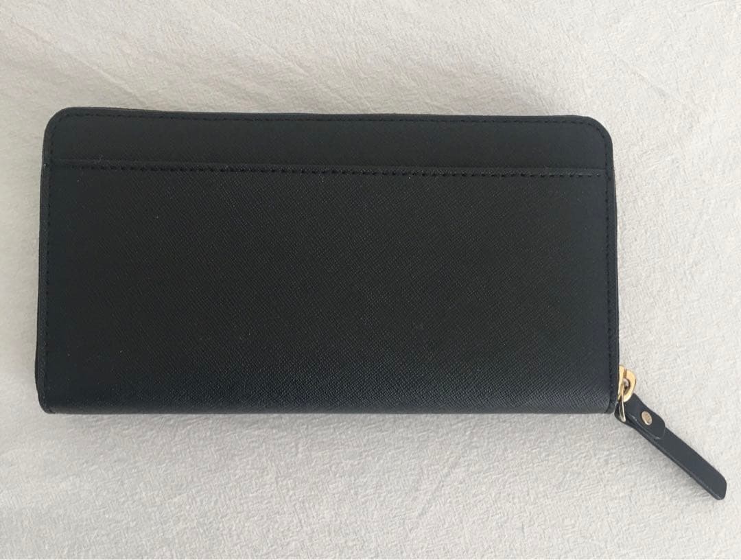 ケイトスペードニューヨーク 長財布 バラ ブラック 黒