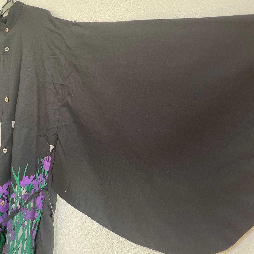 SOU・SOU モスリン 薙刀かり衣／濡羽色×光琳燕子花図屏風写し　Lサイズ