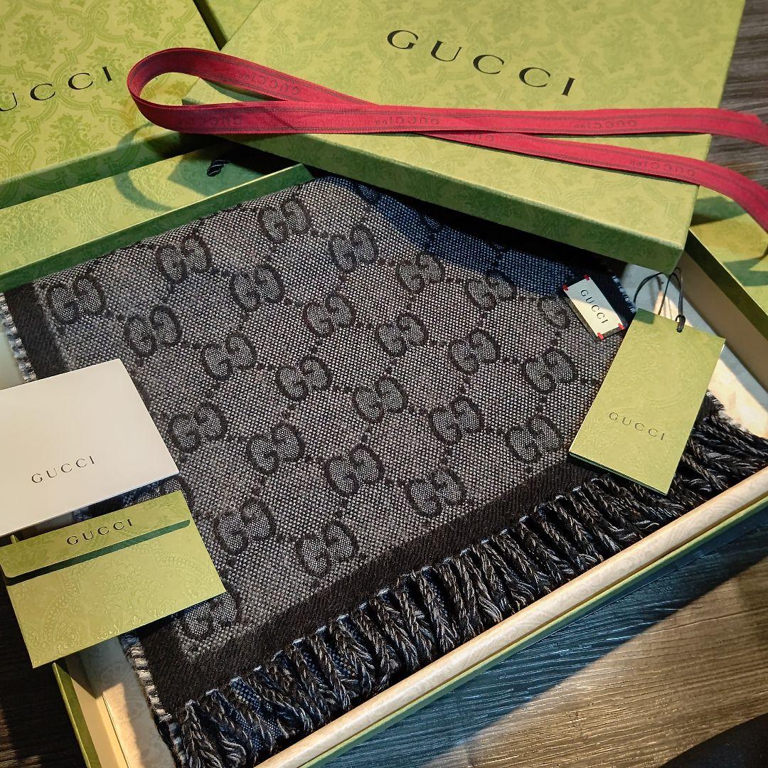 ❤美品箱付❤GUCCI マフラー ストール ショール スカーフ ❤定価７万円❤