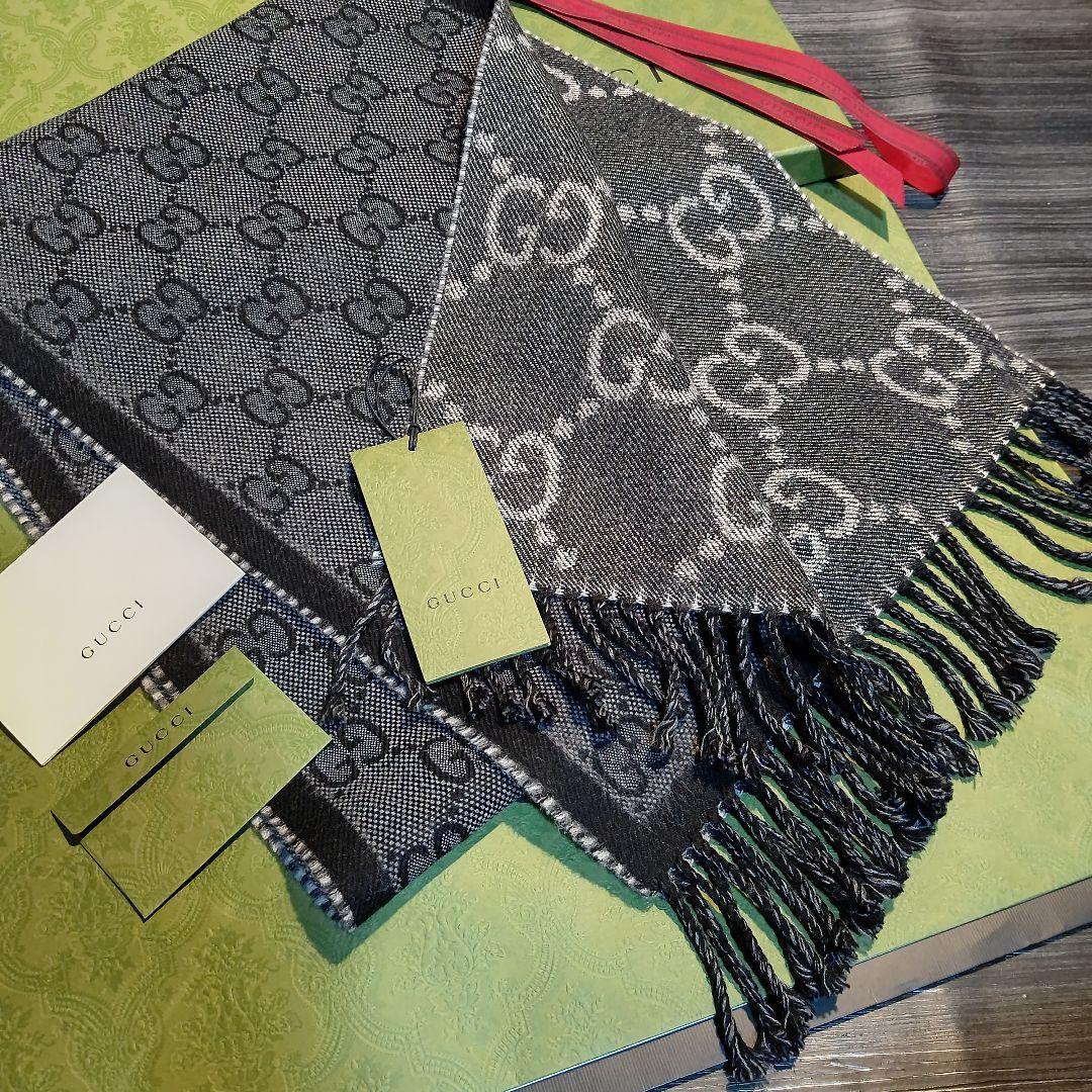 ❤美品箱付❤GUCCI マフラー ストール ショール スカーフ ❤定価７万円❤