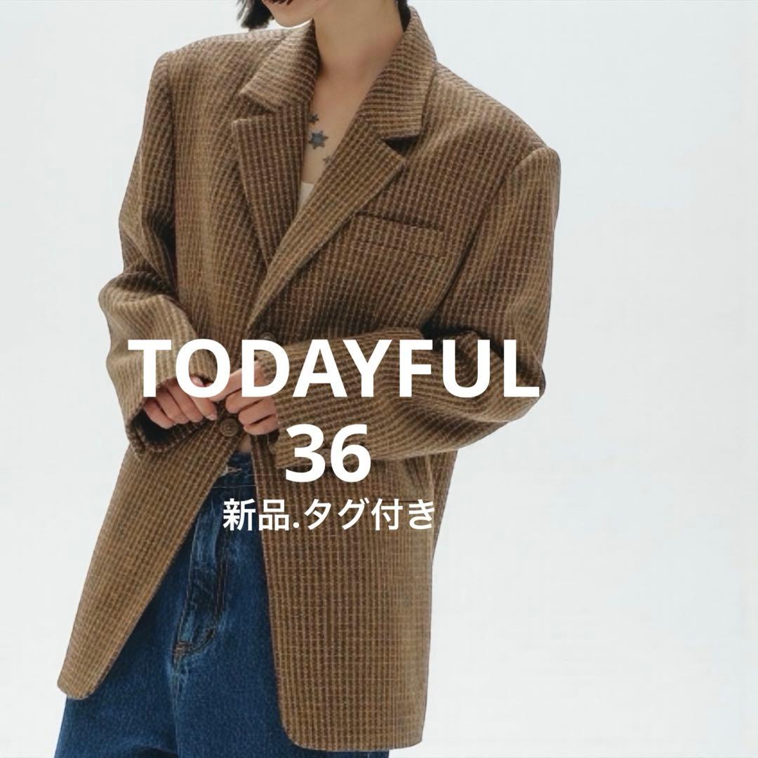 ◼️新品TODAYFUL ウールチェックジャケット SIZE36