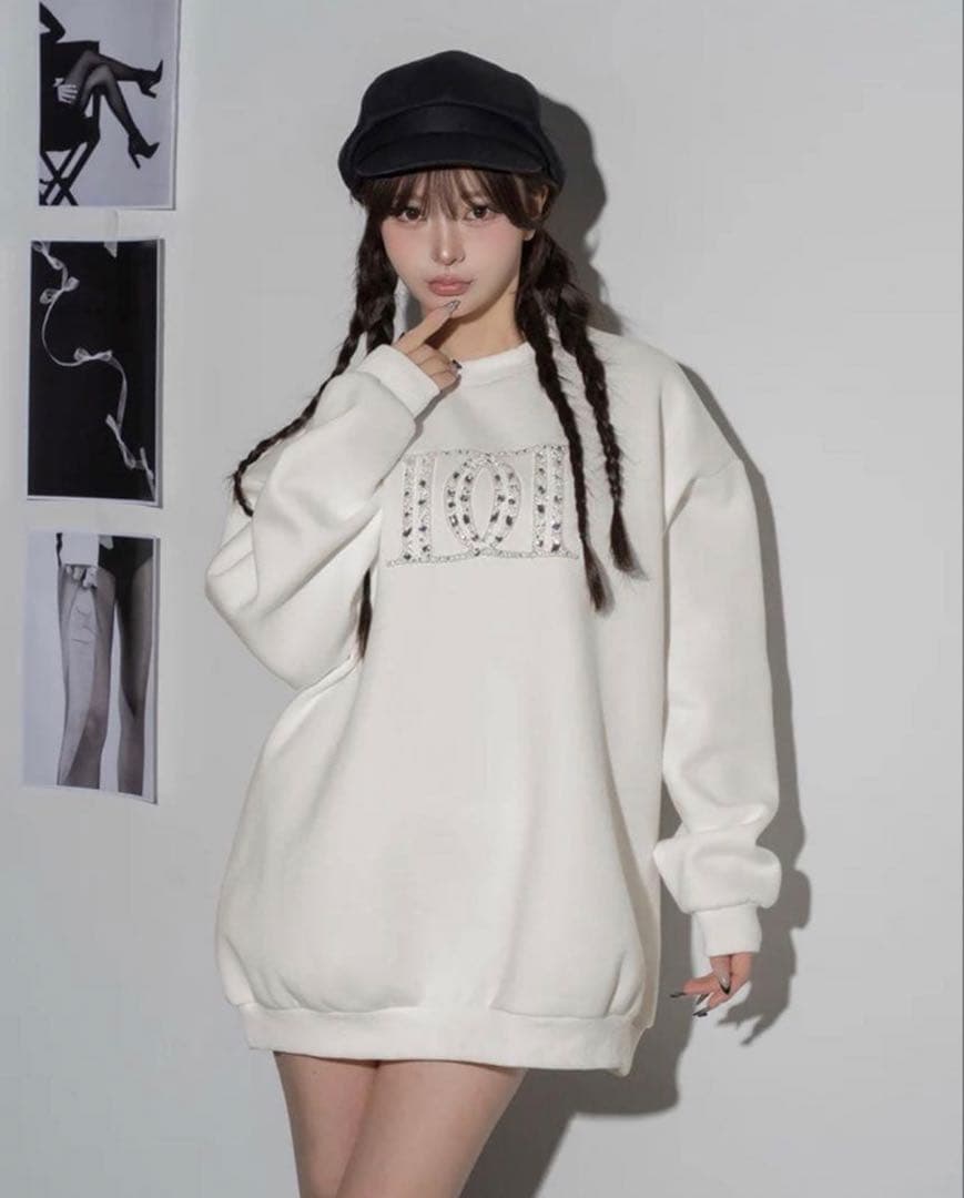 【本日限定値下げ】Darich DDロゴビジュースウェットプルオーバー WHT