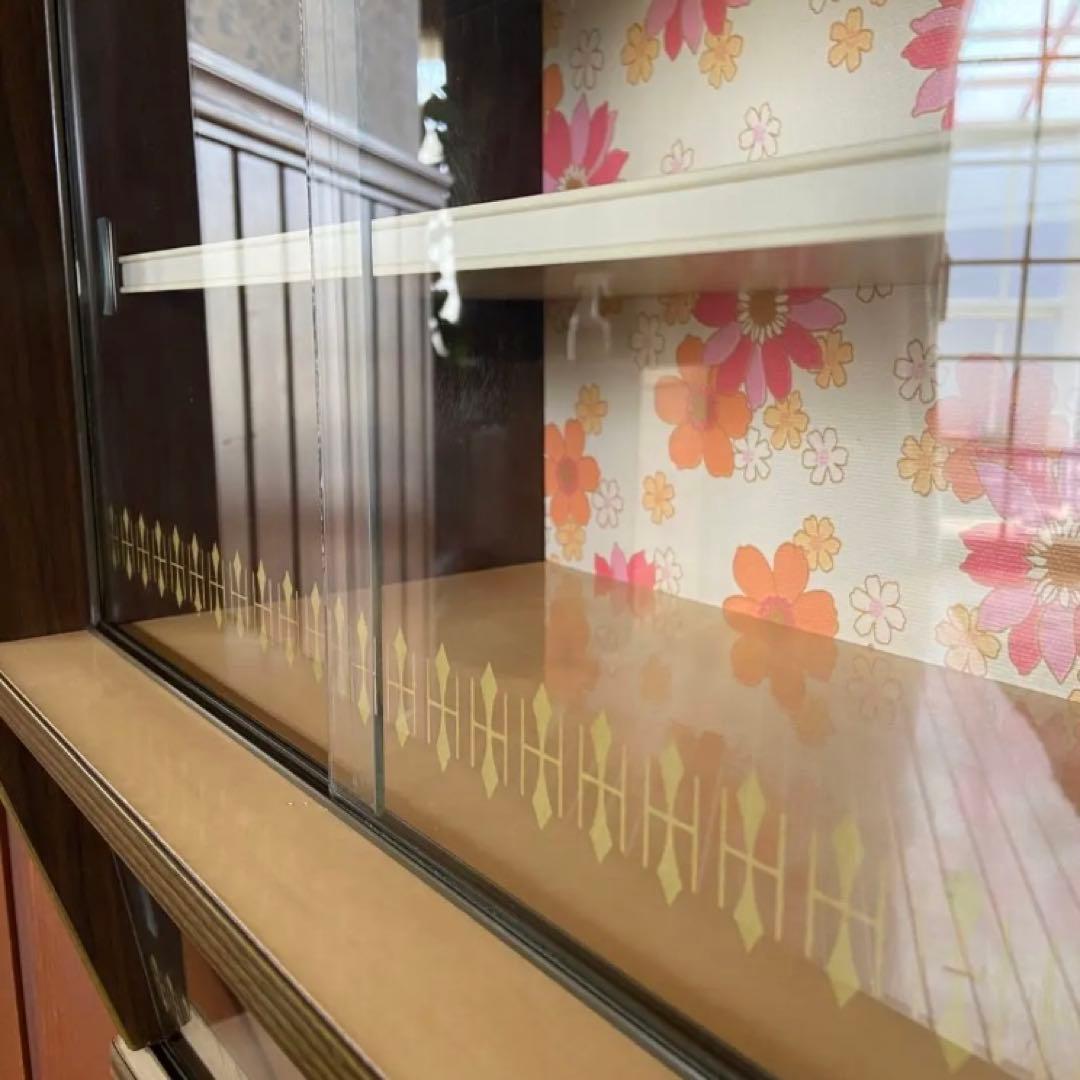 ビンテージ　キャビネット　カップボード　キッチン収納家具　昭和レトロ