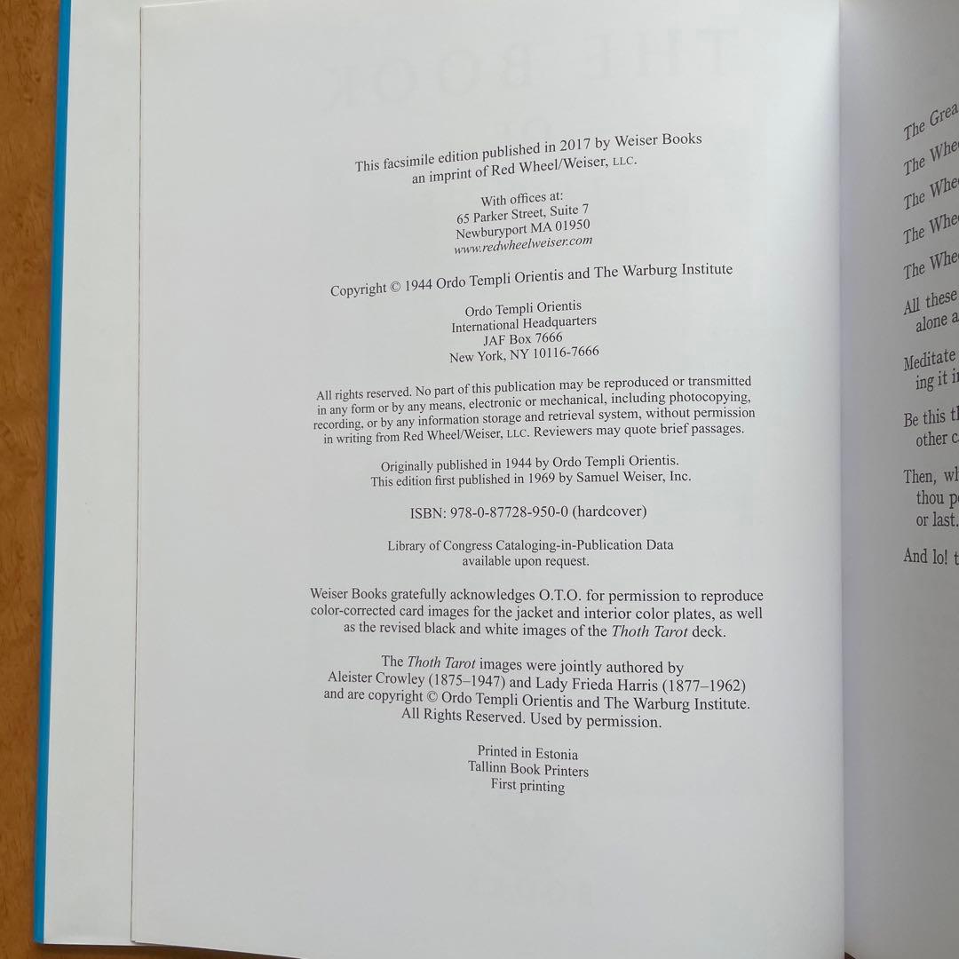 洋書 THE BOOK OF THOTH (Egyptian Tarot)