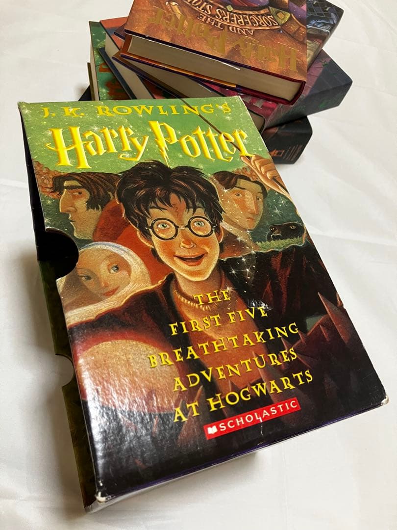 洋書・ハリーポッター5巻セット・5冊セット・収納BOX付き・ペーパーボックス付き