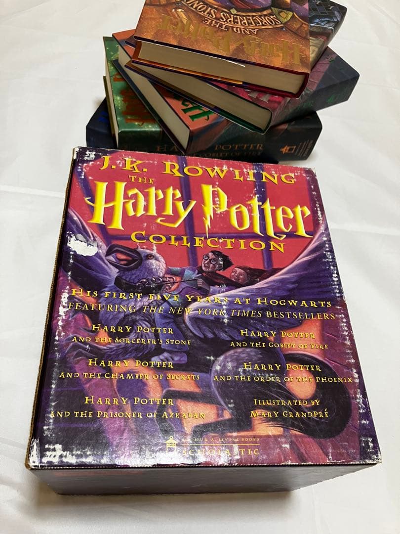 洋書・ハリーポッター5巻セット・5冊セット・収納BOX付き・ペーパーボックス付き