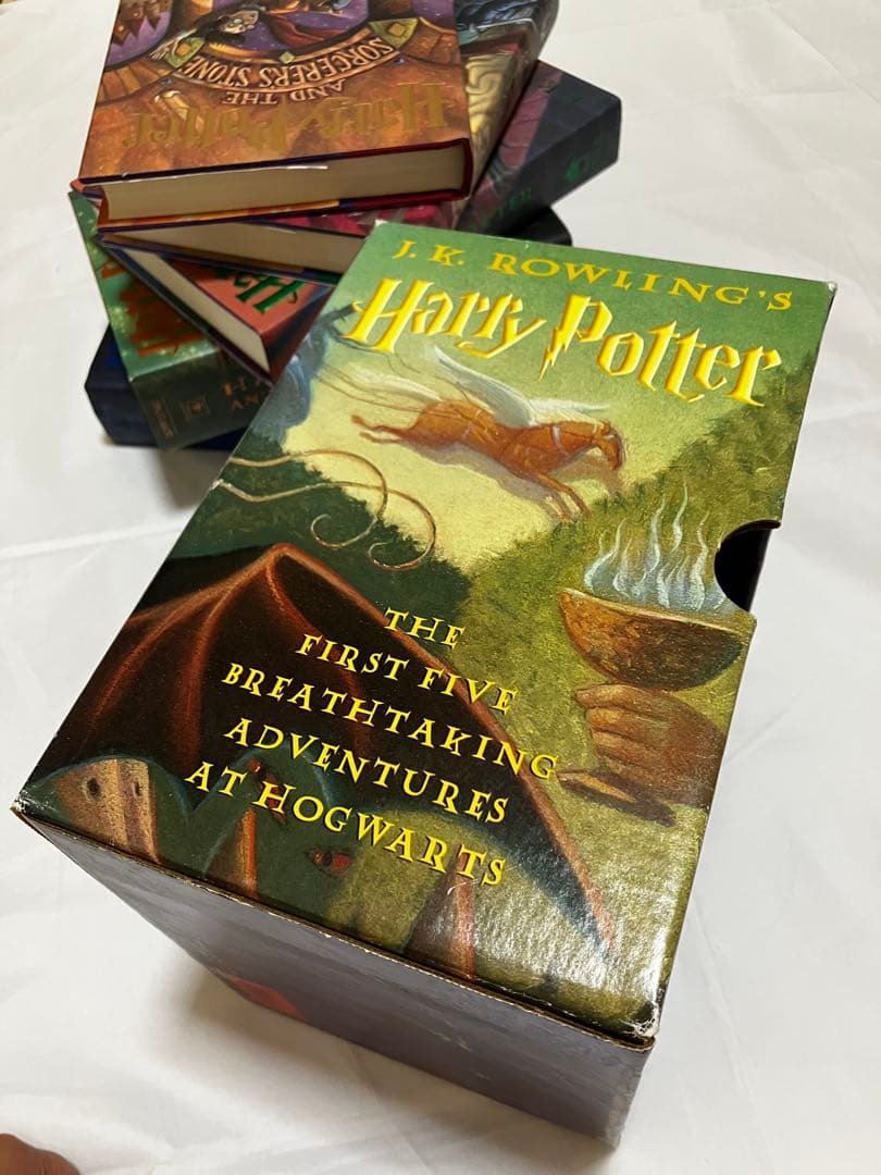 洋書・ハリーポッター5巻セット・5冊セット・収納BOX付き・ペーパーボックス付き