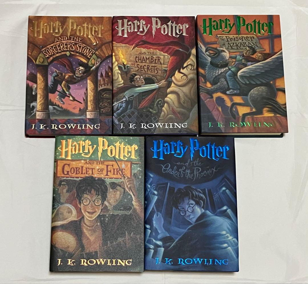 洋書・ハリーポッター5巻セット・5冊セット・収納BOX付き・ペーパーボックス付き
