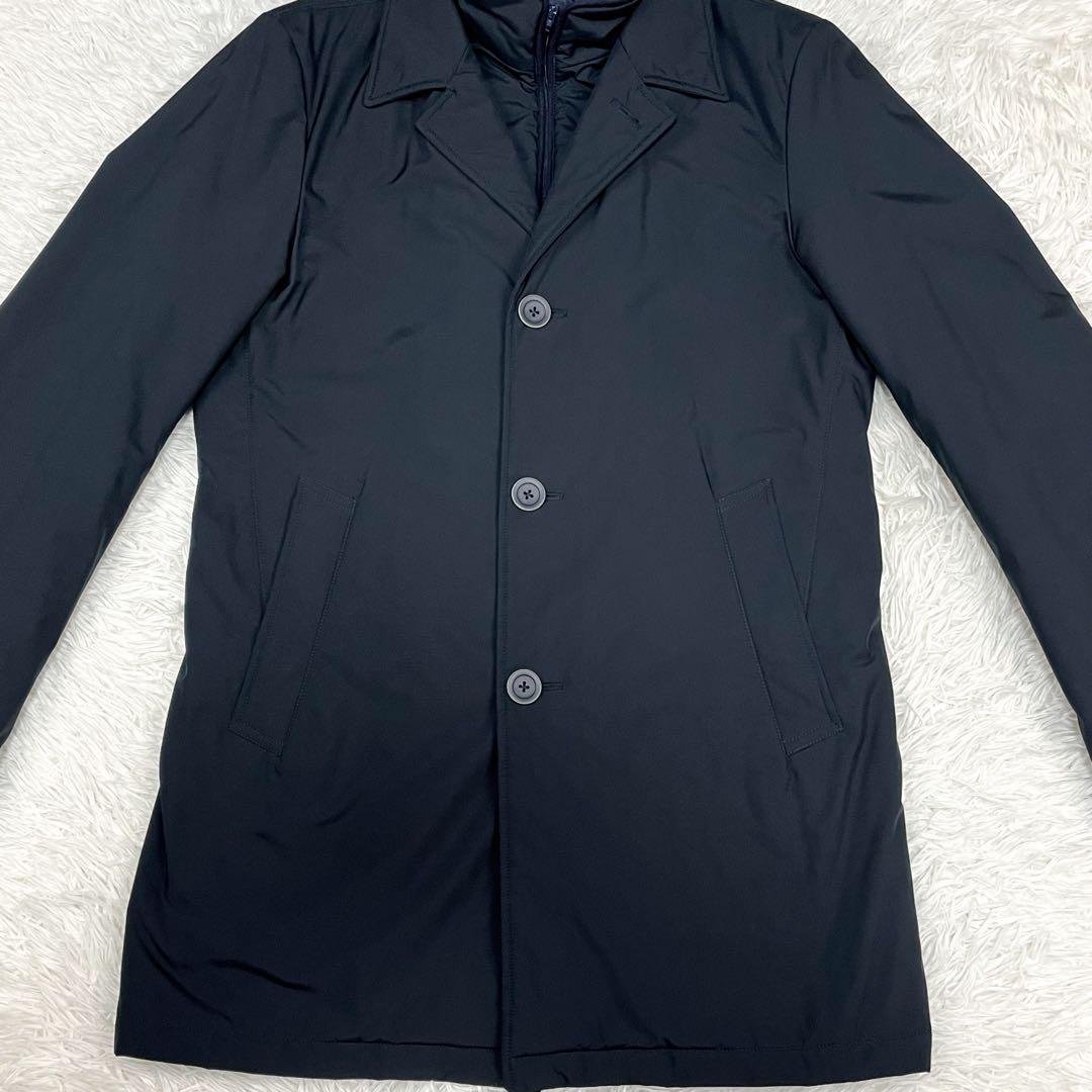 美品 ヘルノ レイヤード チェスターコート HERNOTECH 2way