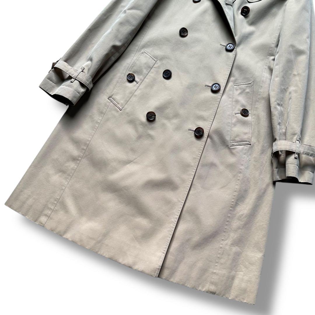 美品 バーバリーロンドン トレンチコート ダブル メガチェック ベルト ロング