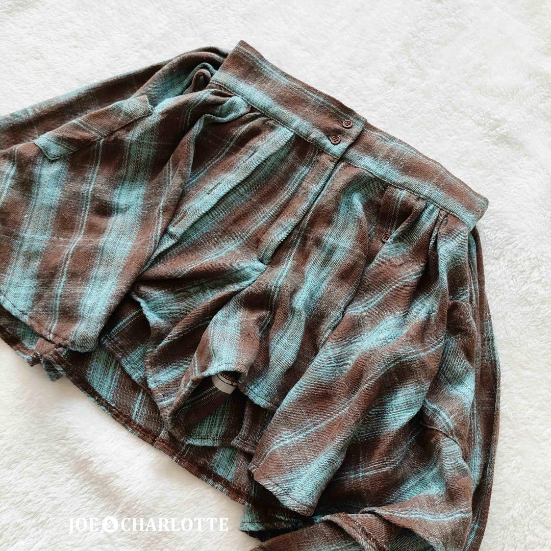 ダーリッチ darich レイヤードチェックショートパンツ ブラウン FREE