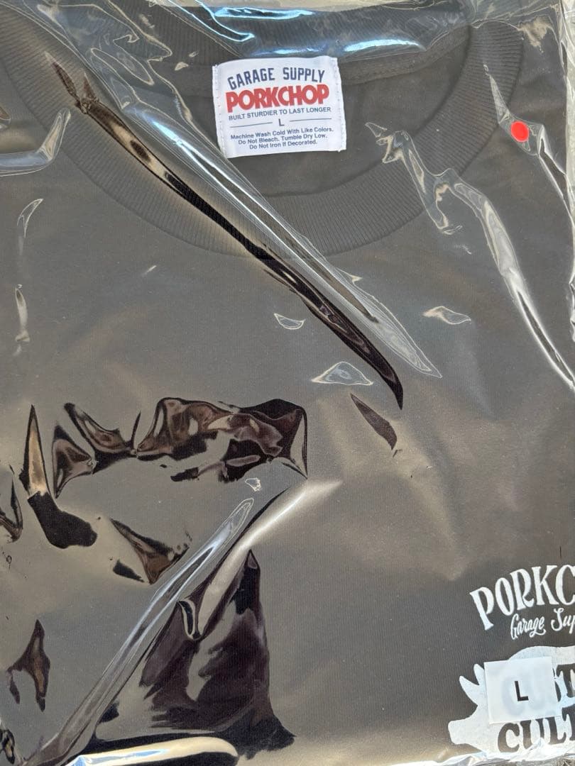 PORKCHOP ブラック Lサイズ ロンT 長袖カットソー HRCS 2025