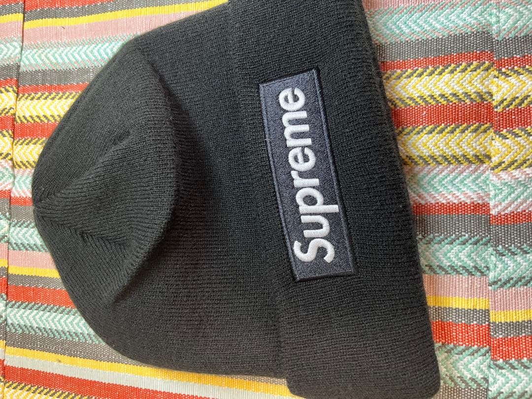 Supreme × New era ブラック ニット帽