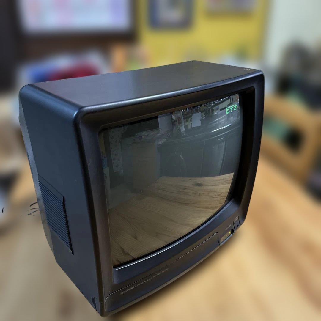 シャープ SHARP ブラウン管テレビ TV 14C-RM2 リモコン付き
