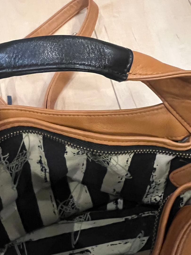 yamamoto　ヴィヴィアン　キャメル レザー バッグ