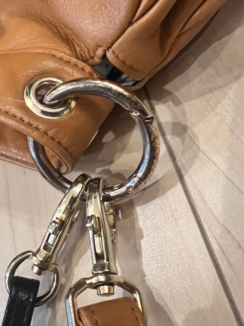 yamamoto　ヴィヴィアン　キャメル レザー バッグ