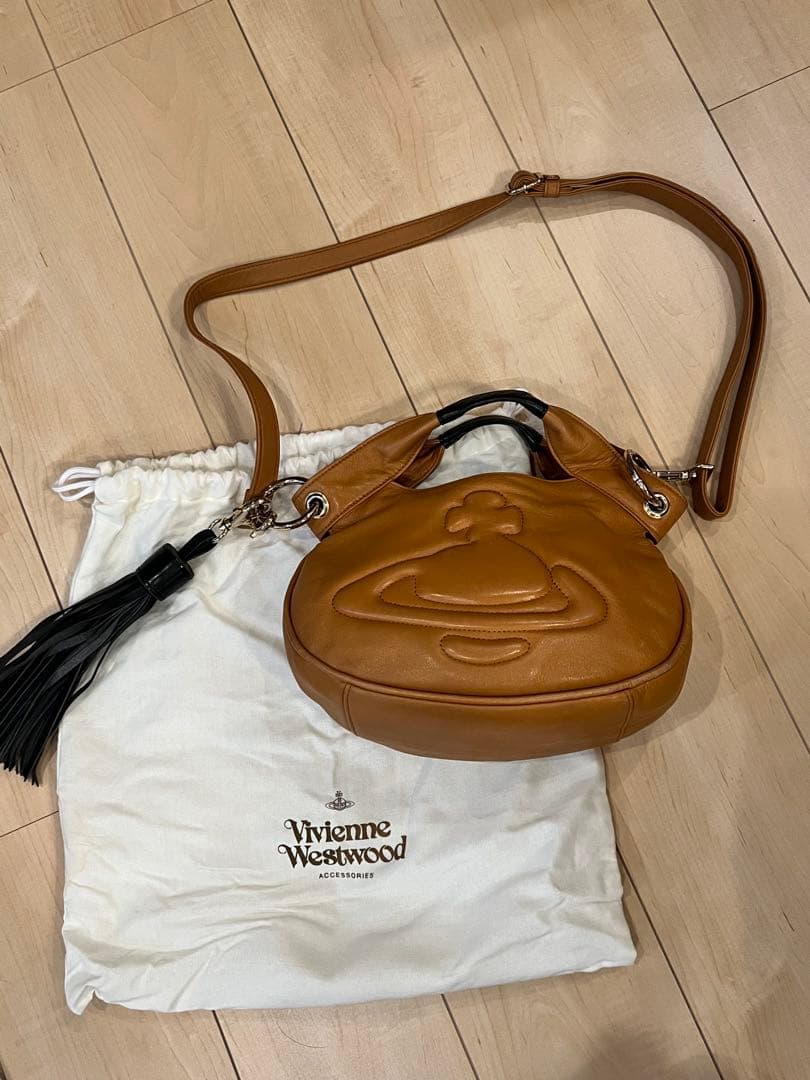 yamamoto　ヴィヴィアン　キャメル レザー バッグ