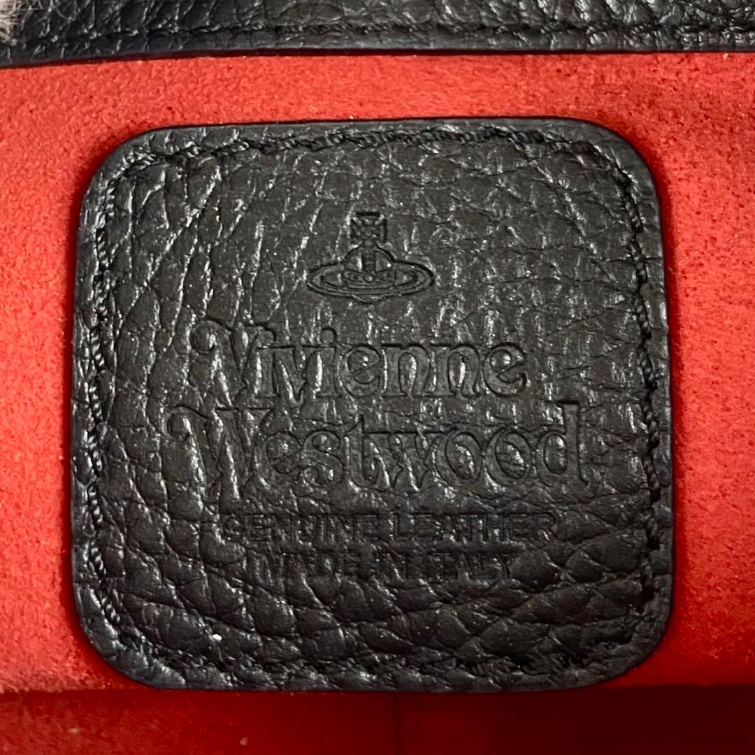 極美品 ヴィヴィアンウエストウッド レザー オーブ ショルダーバッグ ブラック