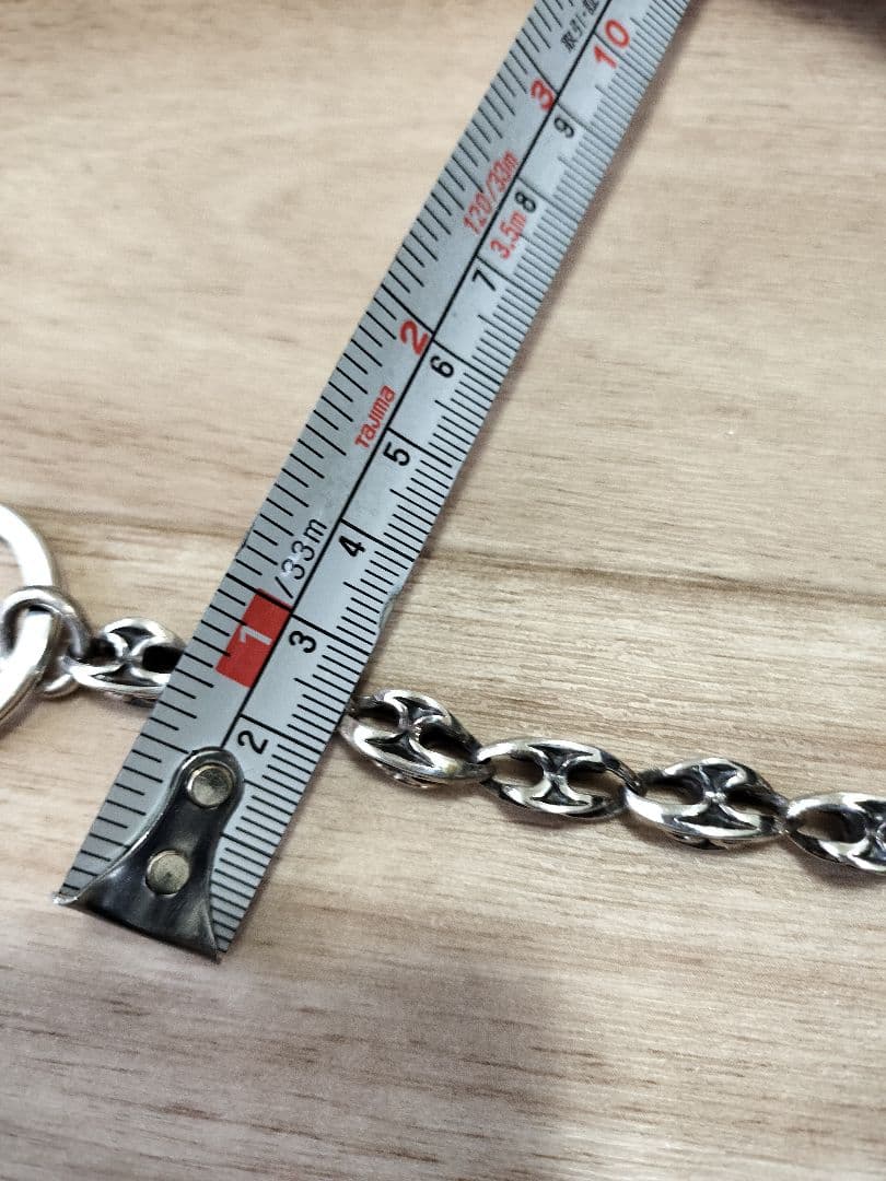 新品未使用 シルバー925 ウォレットチェーン シルバー 約68cm S-33