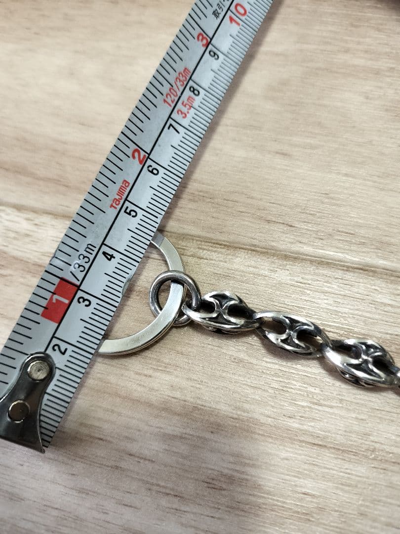 新品未使用 シルバー925 ウォレットチェーン シルバー 約68cm S-33