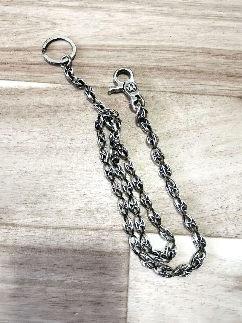 新品未使用 シルバー925 ウォレットチェーン シルバー 約68cm S-33