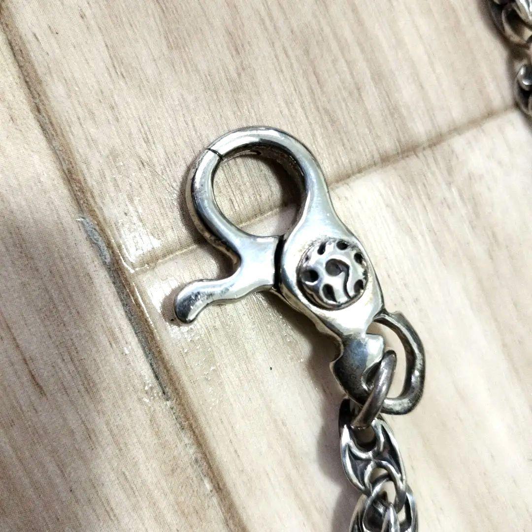 新品未使用 シルバー925 ウォレットチェーン シルバー 約68cm S-33