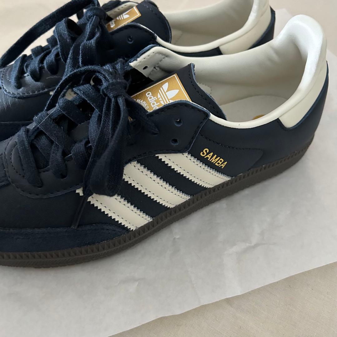 mさま新品未使用 adidasサンバ　ネイビー24.5㎝