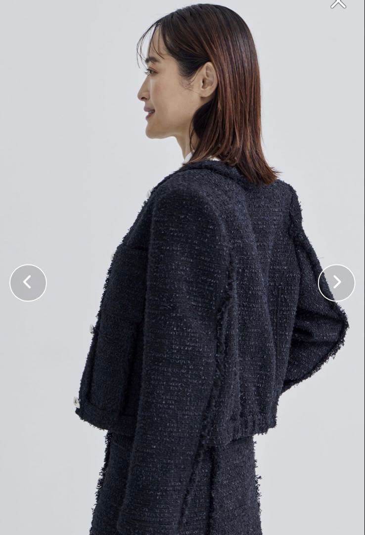 ☆未使用☆ボーダーズアットバルコニー　フリンジツイードジャケット