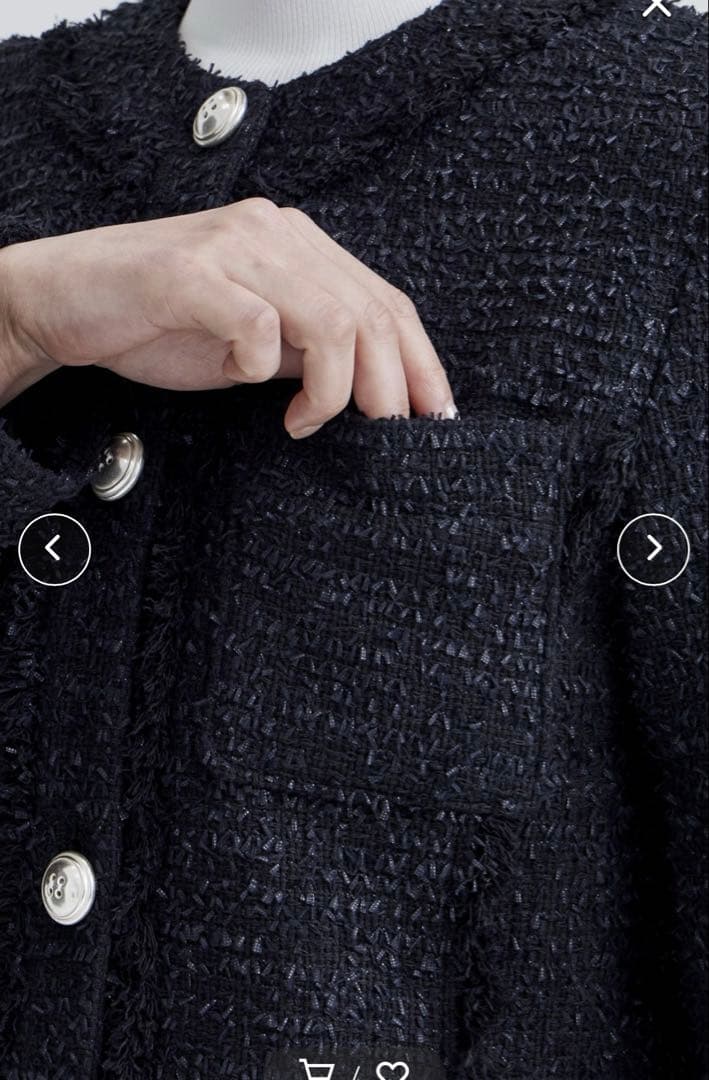 ☆未使用☆ボーダーズアットバルコニー　フリンジツイードジャケット