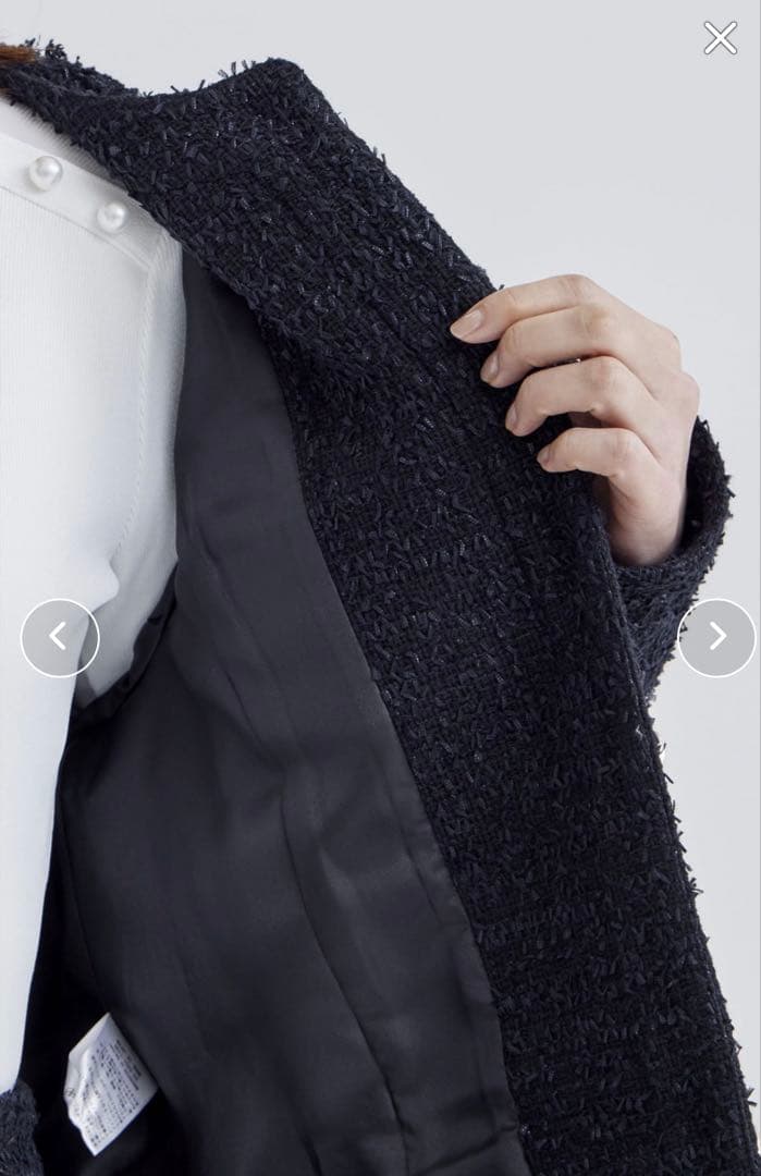 ☆未使用☆ボーダーズアットバルコニー　フリンジツイードジャケット