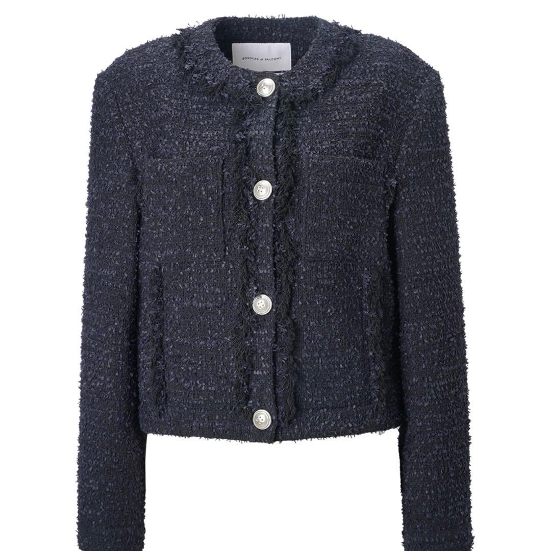 ☆未使用☆ボーダーズアットバルコニー　フリンジツイードジャケット