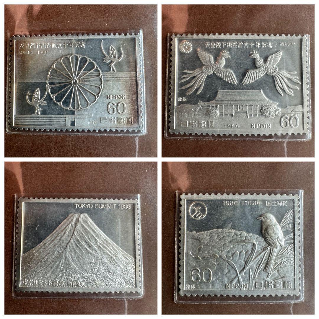 希少　松本徽章工業　特別郵趣　純銀製プレート　37セット　純銀　金属工芸品