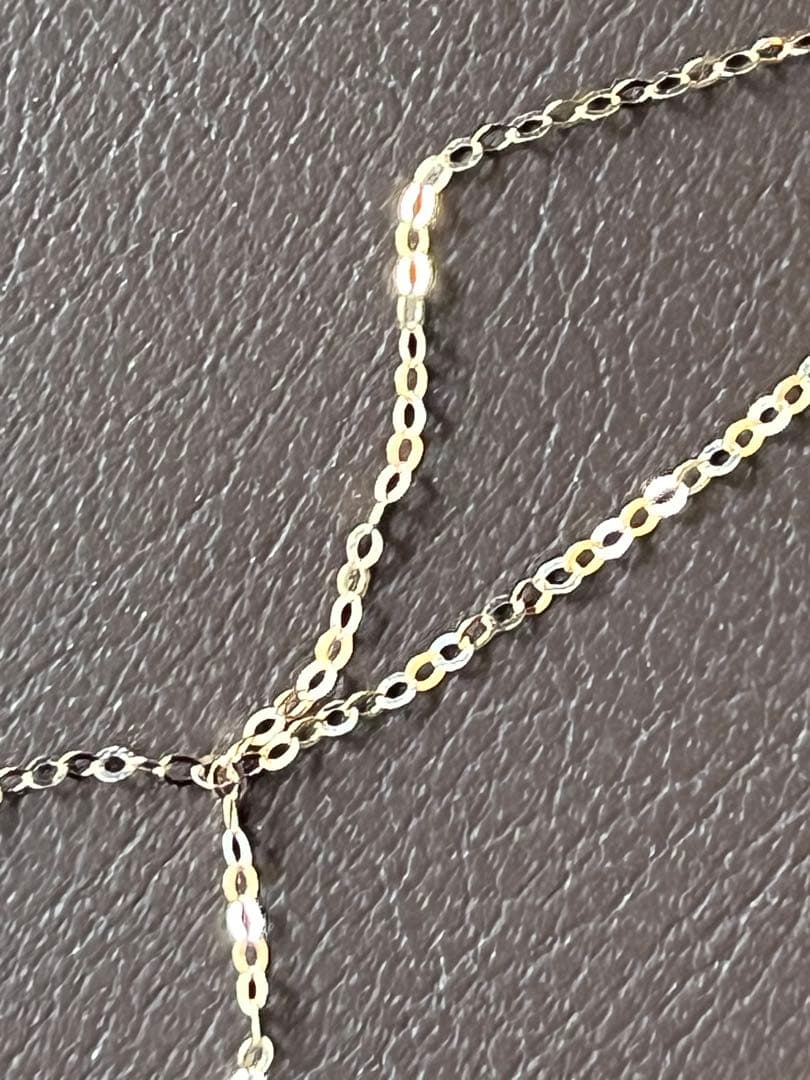 k 18（Au750刻印）ピンクゴールドチェーンネックレス 44cm