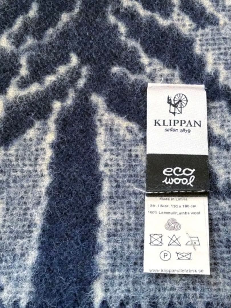 KLIPPAN ミナペルホネン ブランケット　ハウスインザフォレスト　ネイビー