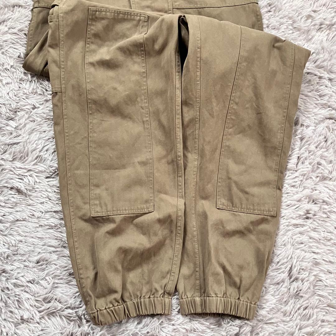 PAOPAO　オールインワン　つなぎ　ミリタリー　古着風　ユニセックス　カーキ