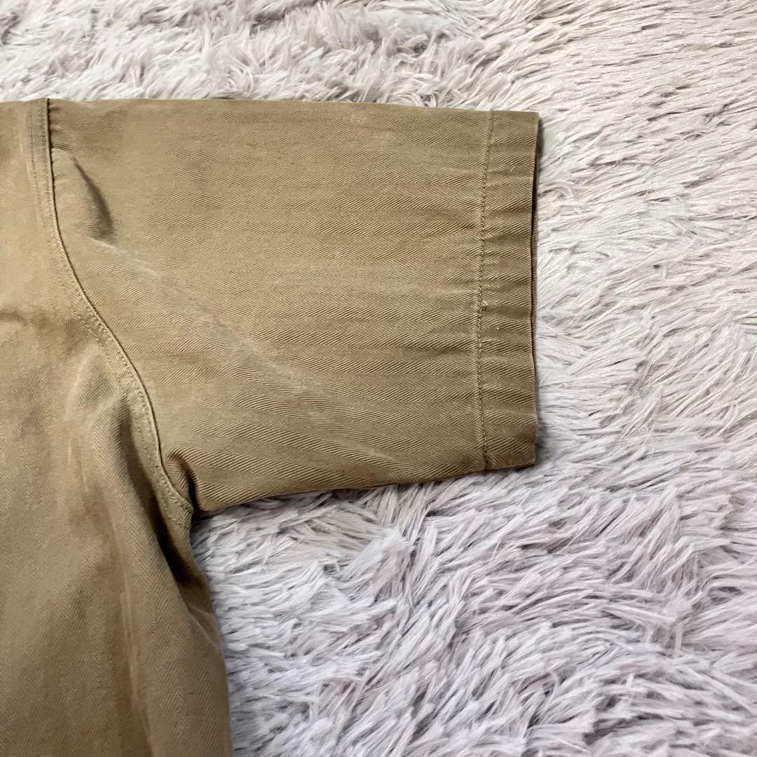 PAOPAO　オールインワン　つなぎ　ミリタリー　古着風　ユニセックス　カーキ