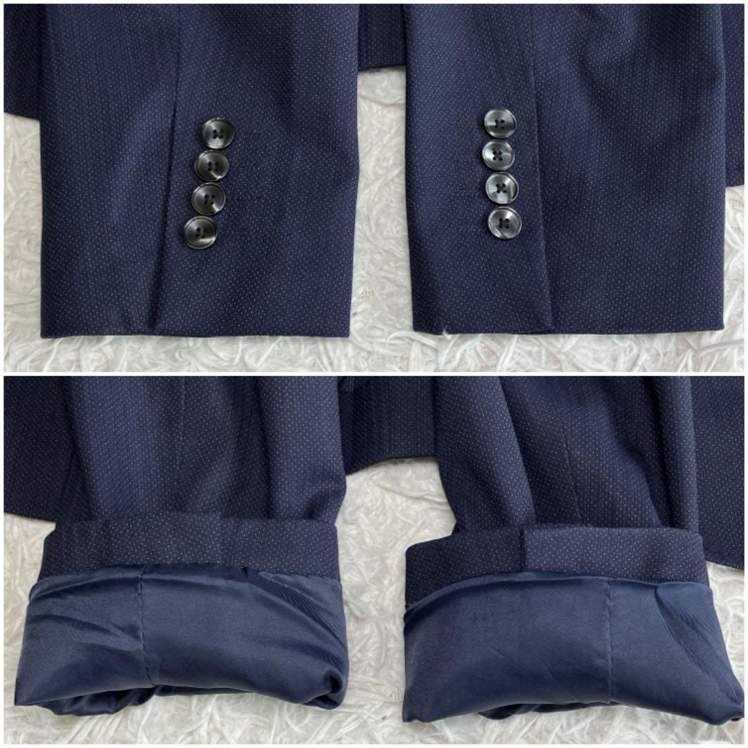 ◎美品 PSFA プレミアムライン A6 ネイビー スリーピース 高見えスーツ1