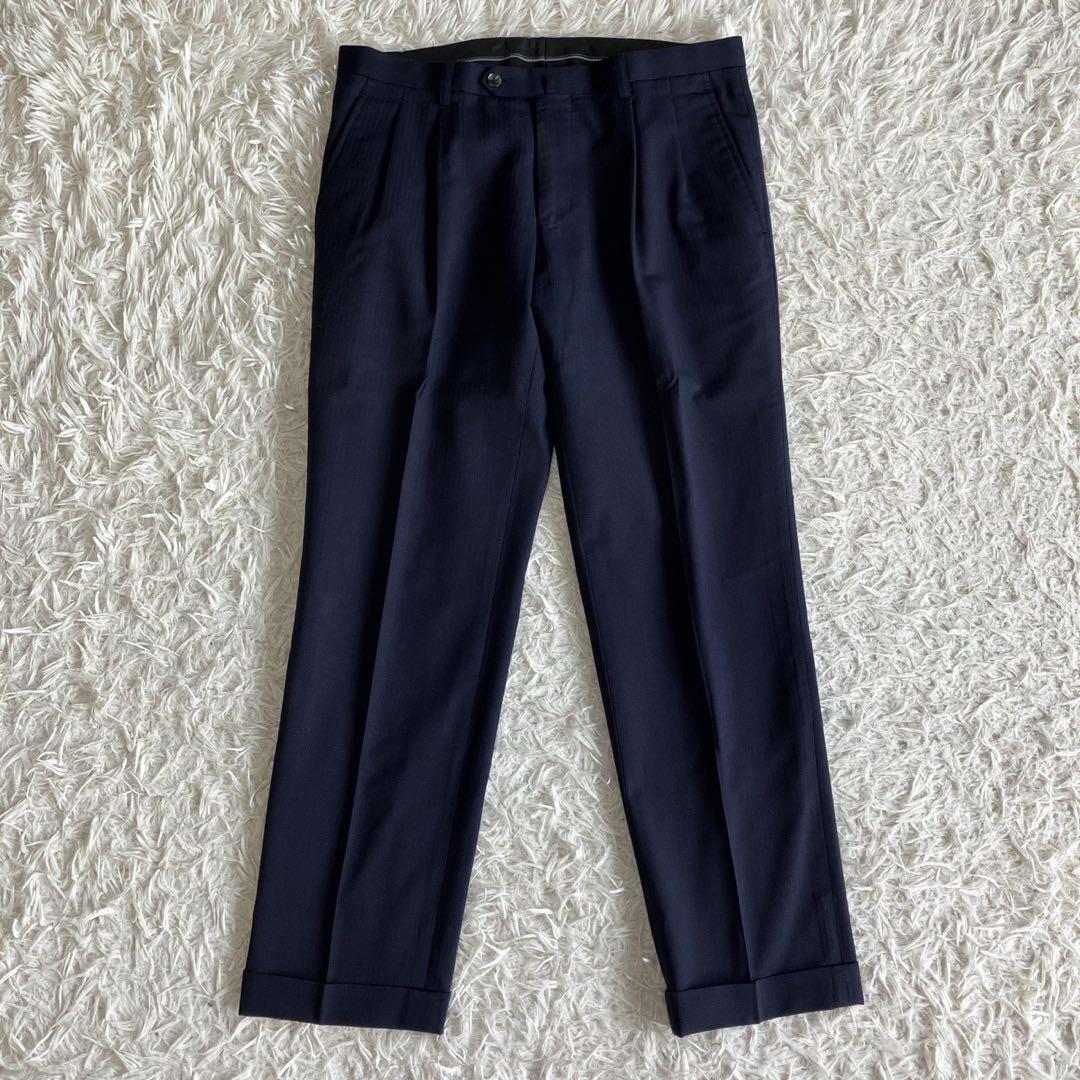 ◎美品 PSFA プレミアムライン A6 ネイビー スリーピース 高見えスーツ1